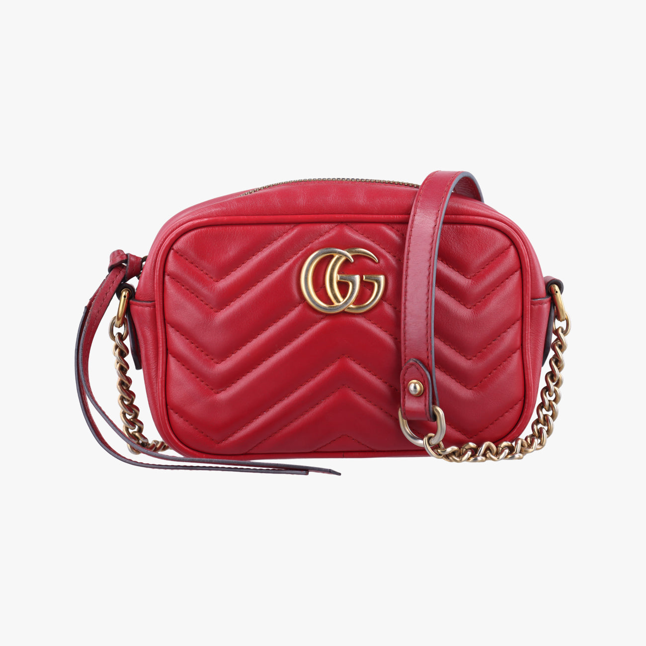 GG MarmontRedLeather448065Lot number unknownGGマーモントレッドレザー448065製番不明