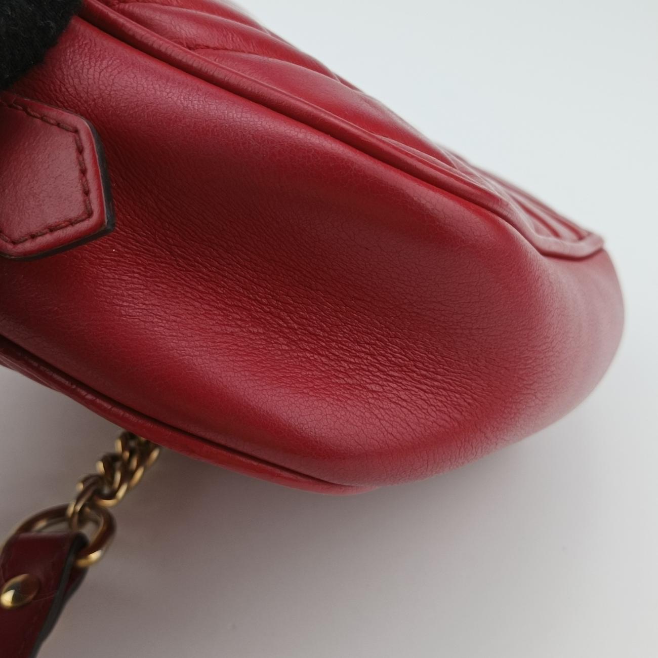 GG MarmontRedLeather448065Lot number unknownGGマーモントレッドレザー448065製番不明