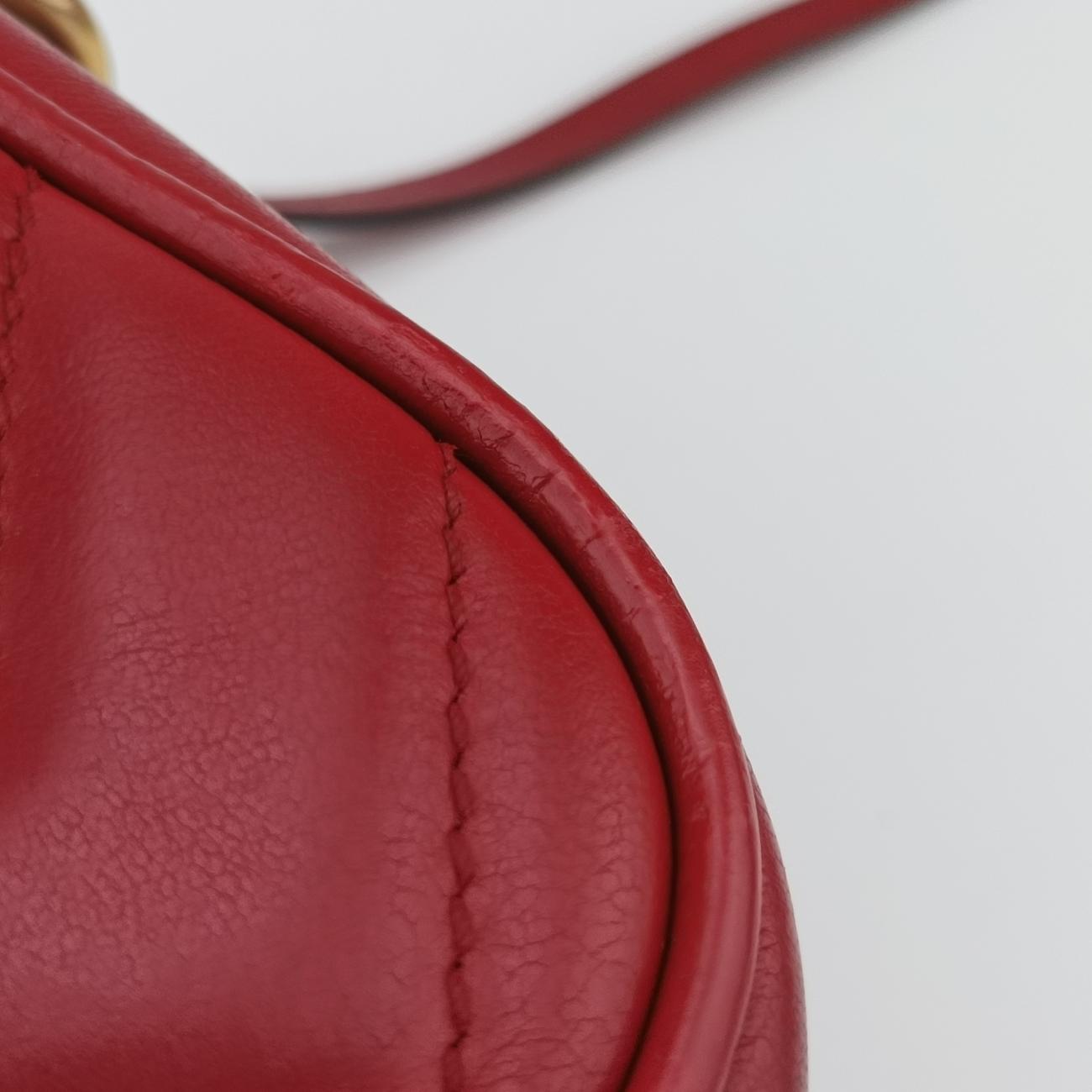 GG MarmontRedLeather448065Lot number unknownGGマーモントレッドレザー448065製番不明