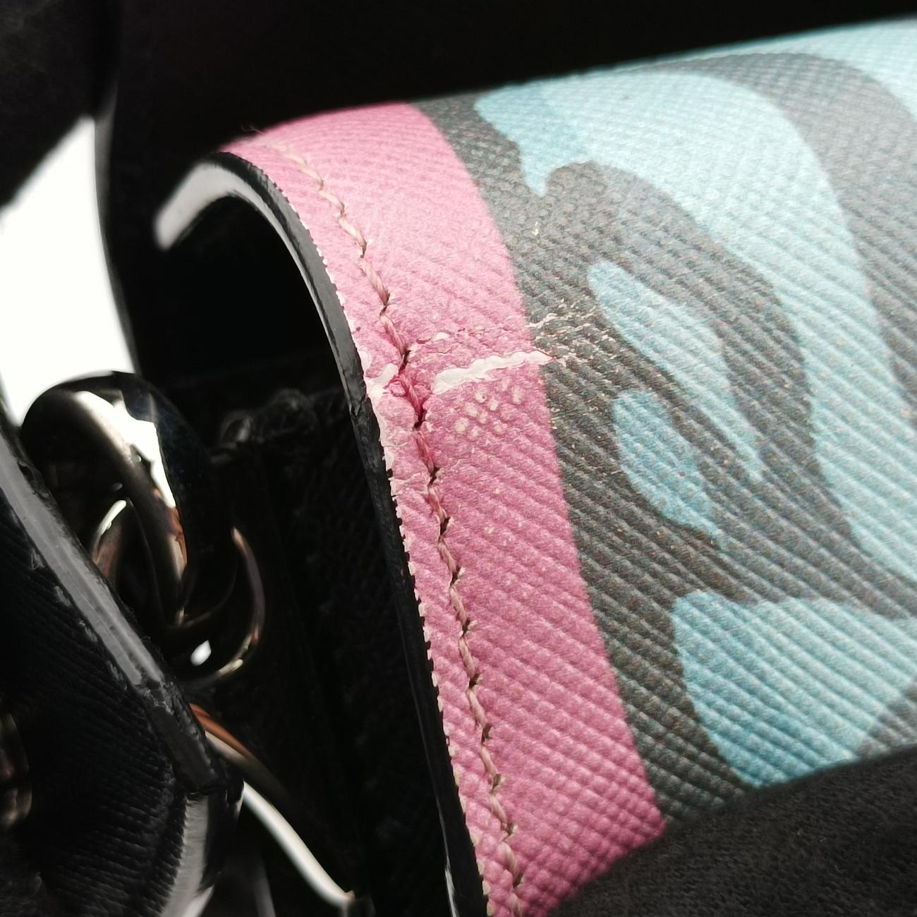 LIMITED EDITION WOMAN FACE ARTMulticolourSAFFIANO Leather239/H限定版 女性の顔 アートマルチカラーサフィアーノレザー239/H
