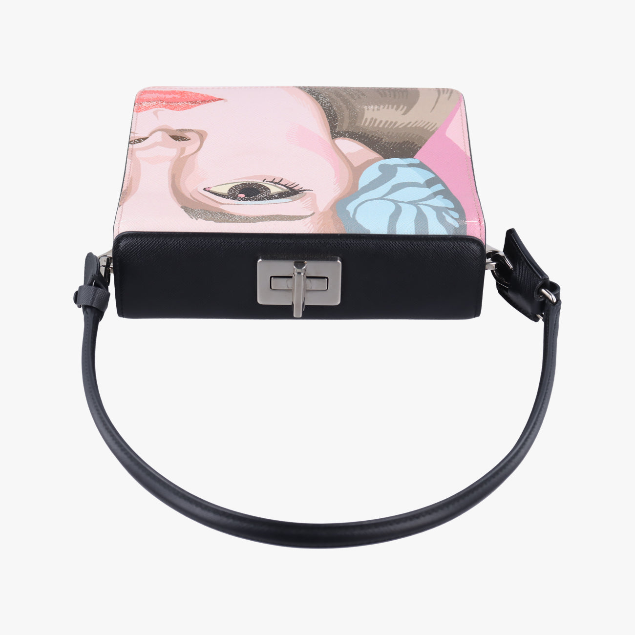 LIMITED EDITION WOMAN FACE ARTMulticolourSAFFIANO Leather239/H限定版 女性の顔 アートマルチカラーサフィアーノレザー239/H