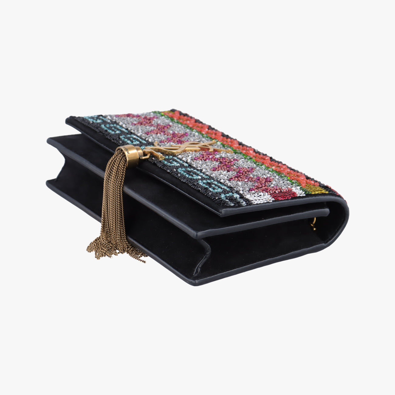 Sequin Monogram Kate Tassel Chain WalletMulticoloursuede456263INN456263.1318スパンコールモノグラムケイトタッセルチェーンウォレットマルチカラースエード456263INN456263.1318