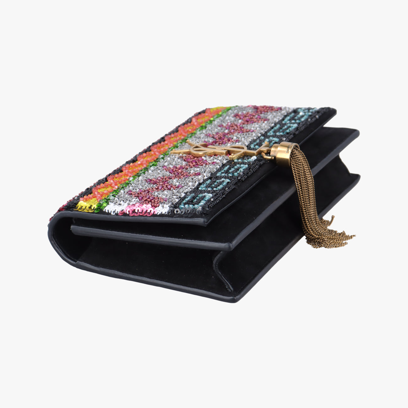 Sequin Monogram Kate Tassel Chain WalletMulticoloursuede456263INN456263.1318スパンコールモノグラムケイトタッセルチェーンウォレットマルチカラースエード456263INN456263.1318