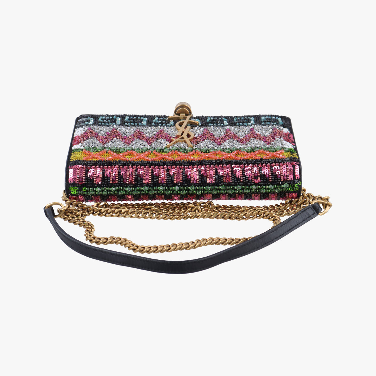 Sequin Monogram Kate Tassel Chain WalletMulticoloursuede456263INN456263.1318スパンコールモノグラムケイトタッセルチェーンウォレットマルチカラースエード456263INN456263.1318