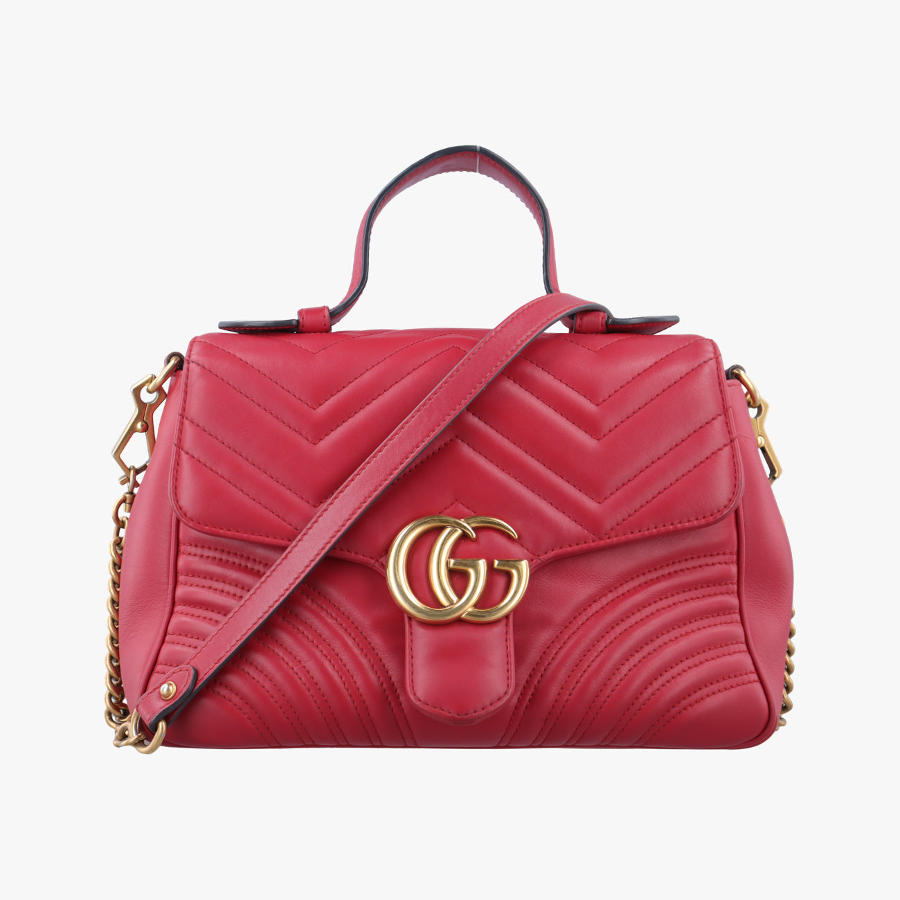 GG MarmontRedLeather498110H028417266GGマーモントレッドレザー498110H028417266