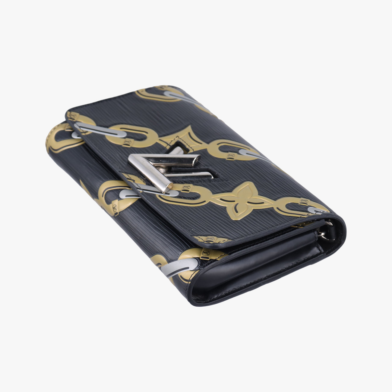Chain Flower Print Twist Chain WalletGold x White x BlackEpiM67226SP5125チェーンフラワープリントツイストチェーンウォレットゴールド×ホワイト×ブラックエピM67226SP5125