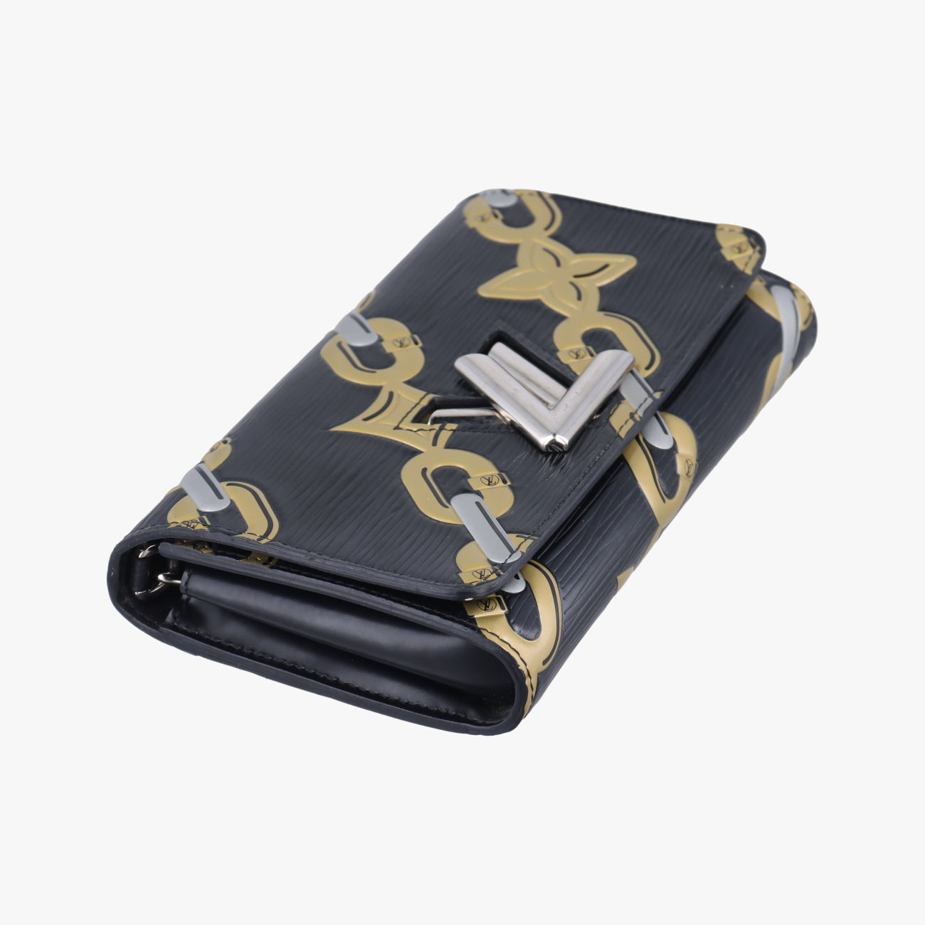 Chain Flower Print Twist Chain WalletGold x White x BlackEpiM67226SP5125チェーンフラワープリントツイストチェーンウォレットゴールド×ホワイト×ブラックエピM67226SP5125