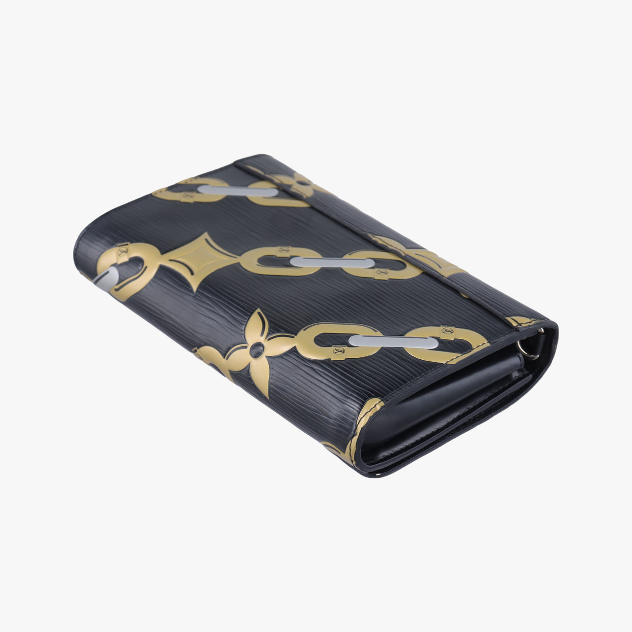 Chain Flower Print Twist Chain WalletGold x White x BlackEpiM67226SP5125チェーンフラワープリントツイストチェーンウォレットゴールド×ホワイト×ブラックエピM67226SP5125