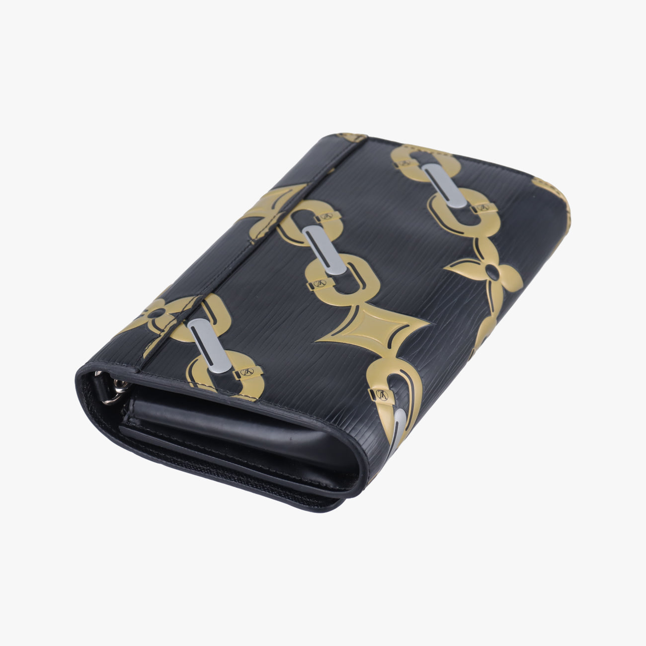 Chain Flower Print Twist Chain WalletGold x White x BlackEpiM67226SP5125チェーンフラワープリントツイストチェーンウォレットゴールド×ホワイト×ブラックエピM67226SP5125