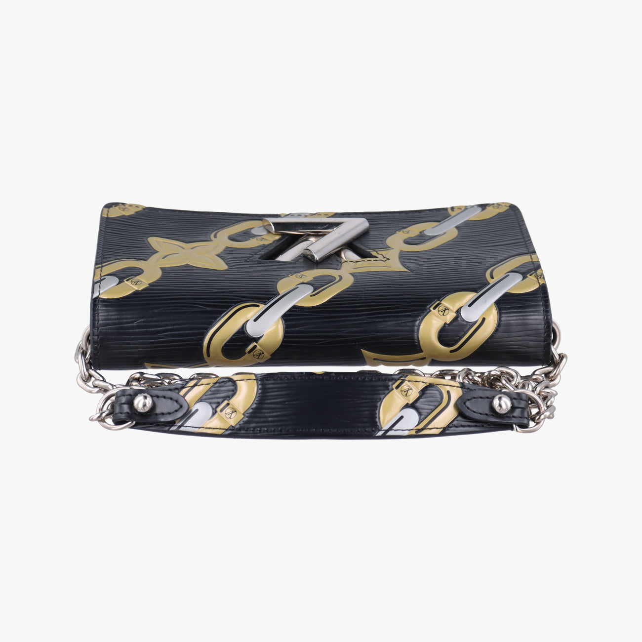 Chain Flower Print Twist Chain WalletGold x White x BlackEpiM67226SP5125チェーンフラワープリントツイストチェーンウォレットゴールド×ホワイト×ブラックエピM67226SP5125