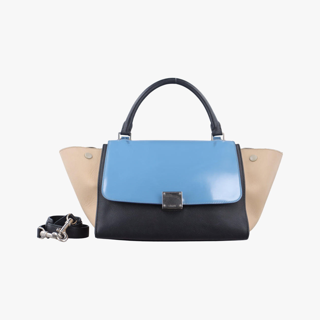 TrapezeBlue x Black x IvoryLeatherW-BG-3165トラペーズブルー×ブラック×アイボリーレザーW-BG-3165