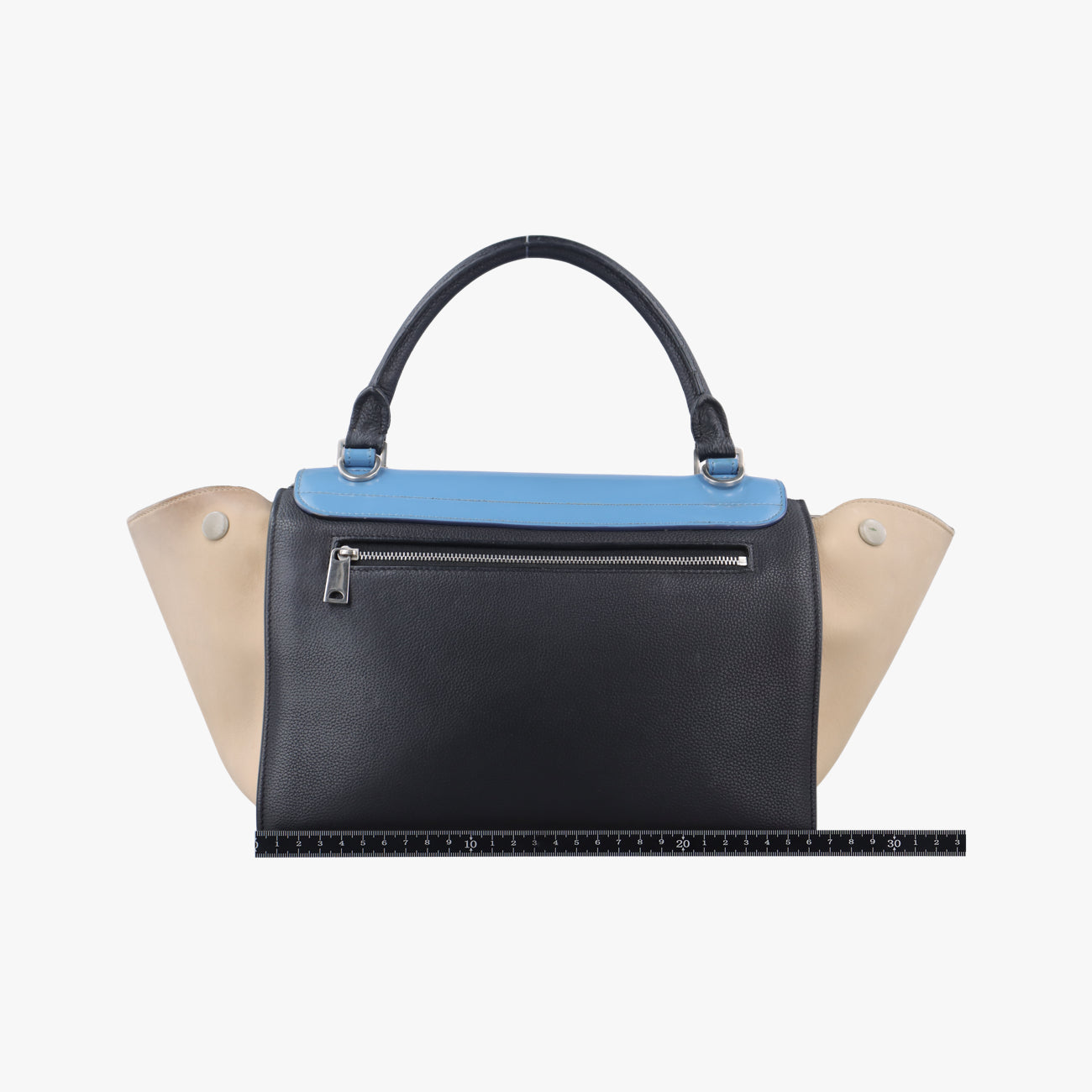 TrapezeBlue x Black x IvoryLeatherW-BG-3165トラペーズブルー×ブラック×アイボリーレザーW-BG-3165
