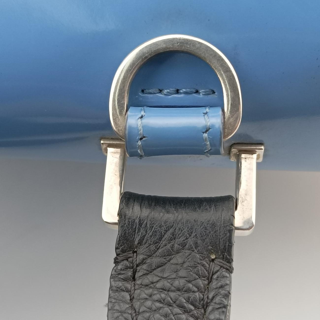 TrapezeBlue x Black x IvoryLeatherW-BG-3165トラペーズブルー×ブラック×アイボリーレザーW-BG-3165