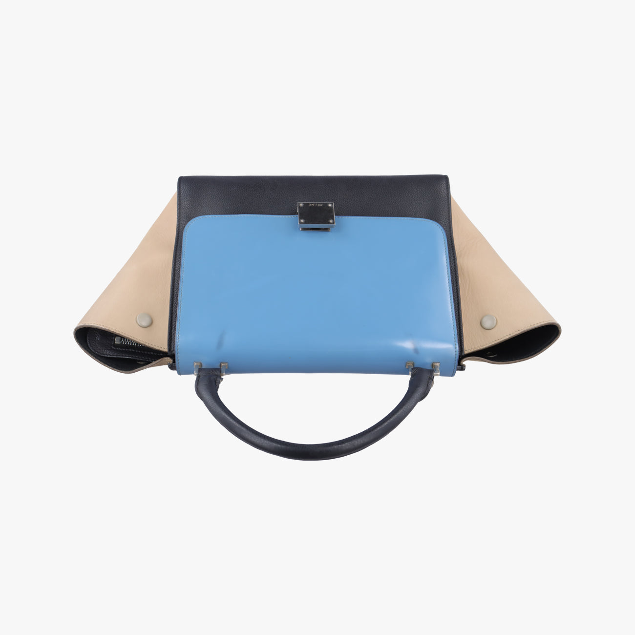 TrapezeBlue x Black x IvoryLeatherW-BG-3165トラペーズブルー×ブラック×アイボリーレザーW-BG-3165