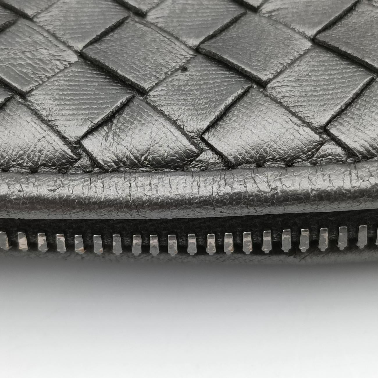 NODINI IntrecciatoSilverlambskinB04619146Rノディーニ イントレチャートシルバーラムスキンB04619146R