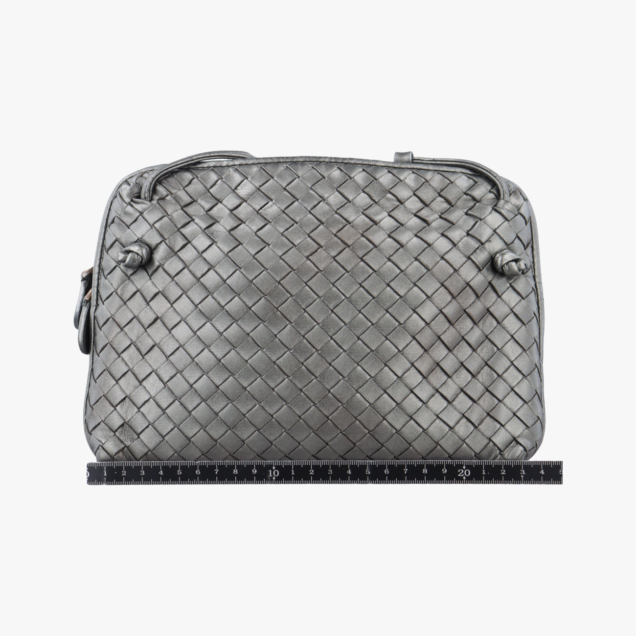 NODINI IntrecciatoSilverlambskinB04619146Rノディーニ イントレチャートシルバーラムスキンB04619146R