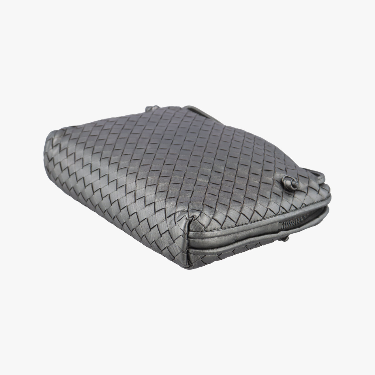 NODINI IntrecciatoSilverlambskinB04619146Rノディーニ イントレチャートシルバーラムスキンB04619146R