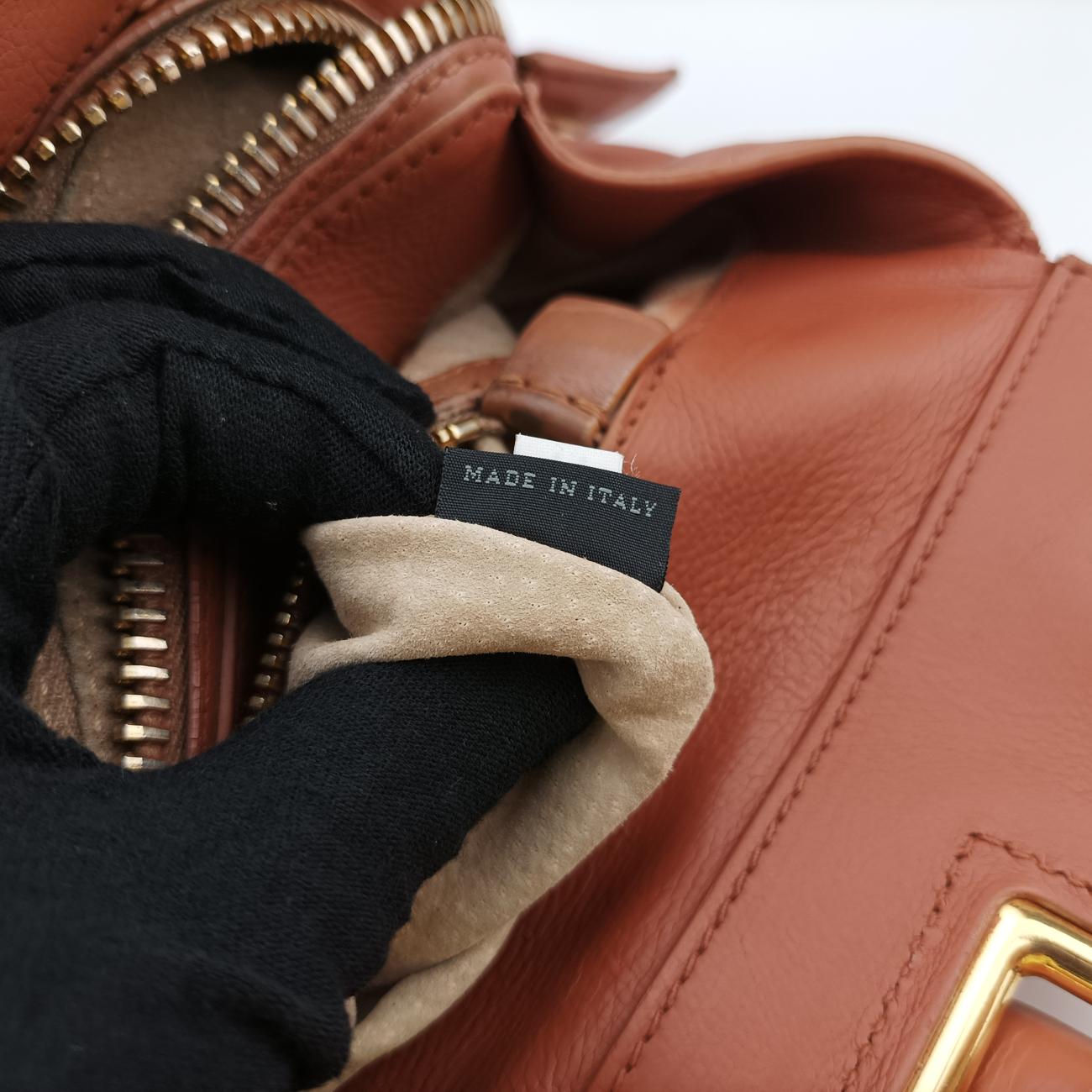 Glace calf frame satchelBrownLeather113 11グレースカーフフレームサッチェルブラウンレザー113 11
