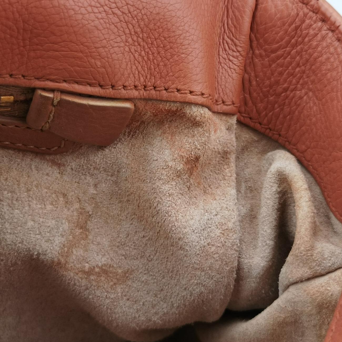 Glace calf frame satchelBrownLeather113 11グレースカーフフレームサッチェルブラウンレザー113 11