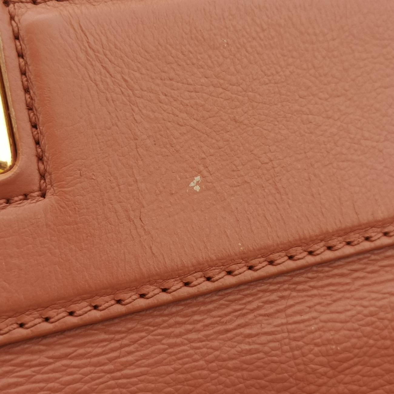 Glace calf frame satchelBrownLeather113 11グレースカーフフレームサッチェルブラウンレザー113 11