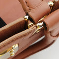 Glace calf frame satchelBrownLeather113 11グレースカーフフレームサッチェルブラウンレザー113 11
