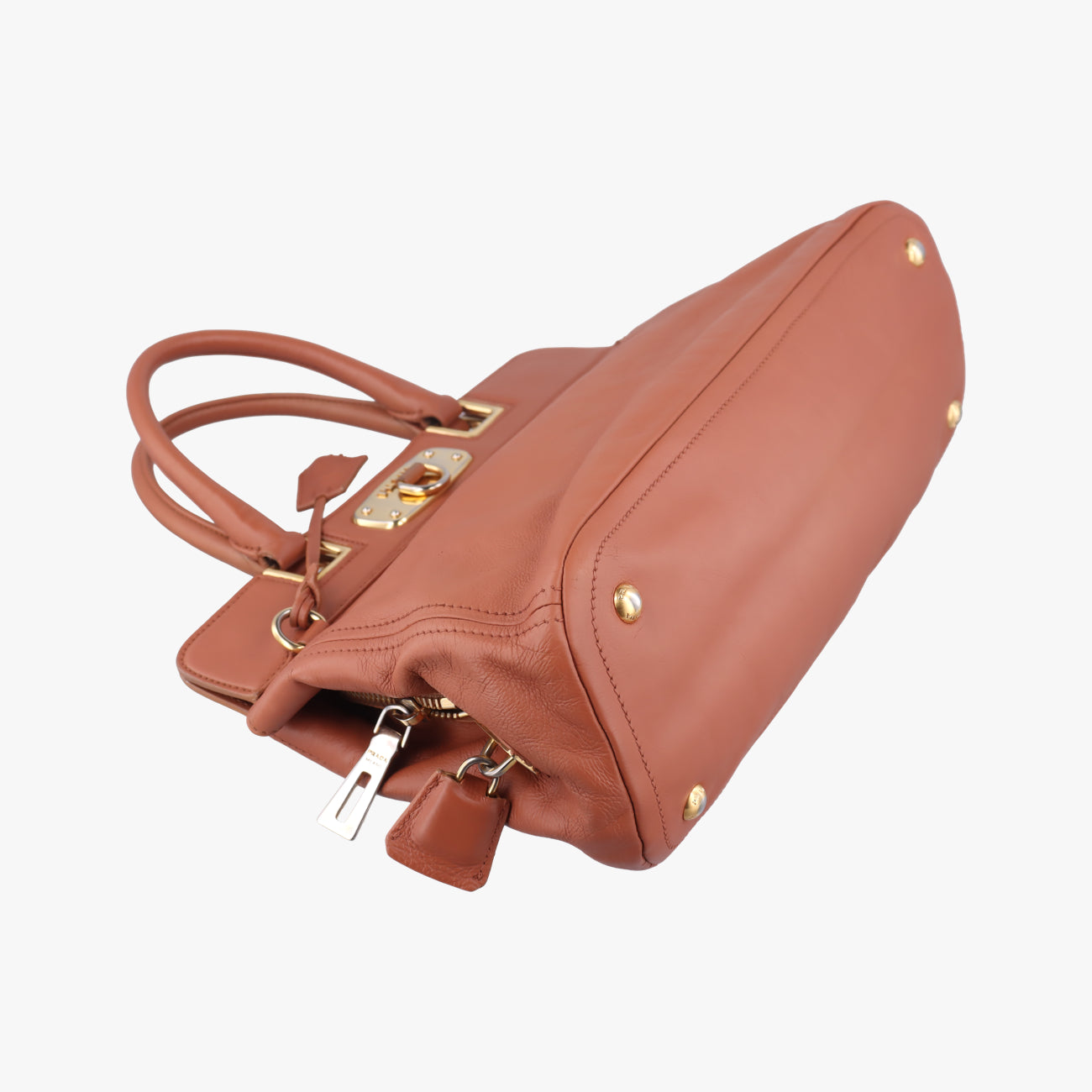 Glace calf frame satchelBrownLeather113 11グレースカーフフレームサッチェルブラウンレザー113 11