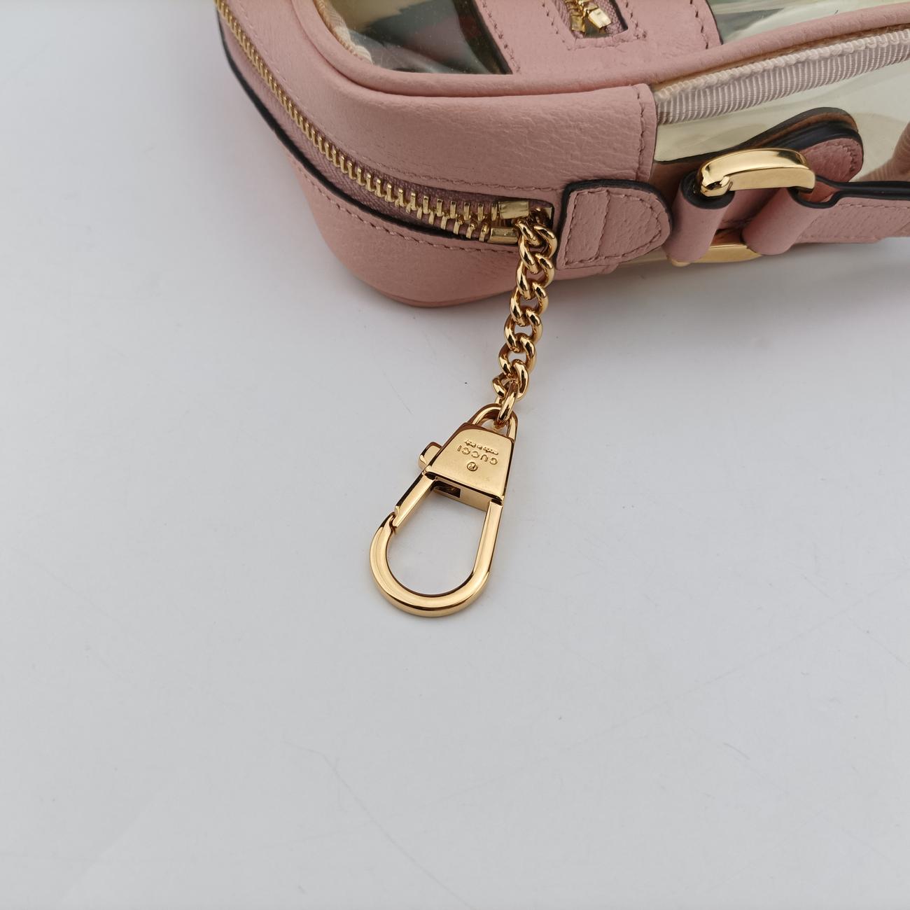 OPHIDIAPink×TransparentPVC coated canvas517350オフィディアピンク × クリアPVCコーティングキャンバス517350
