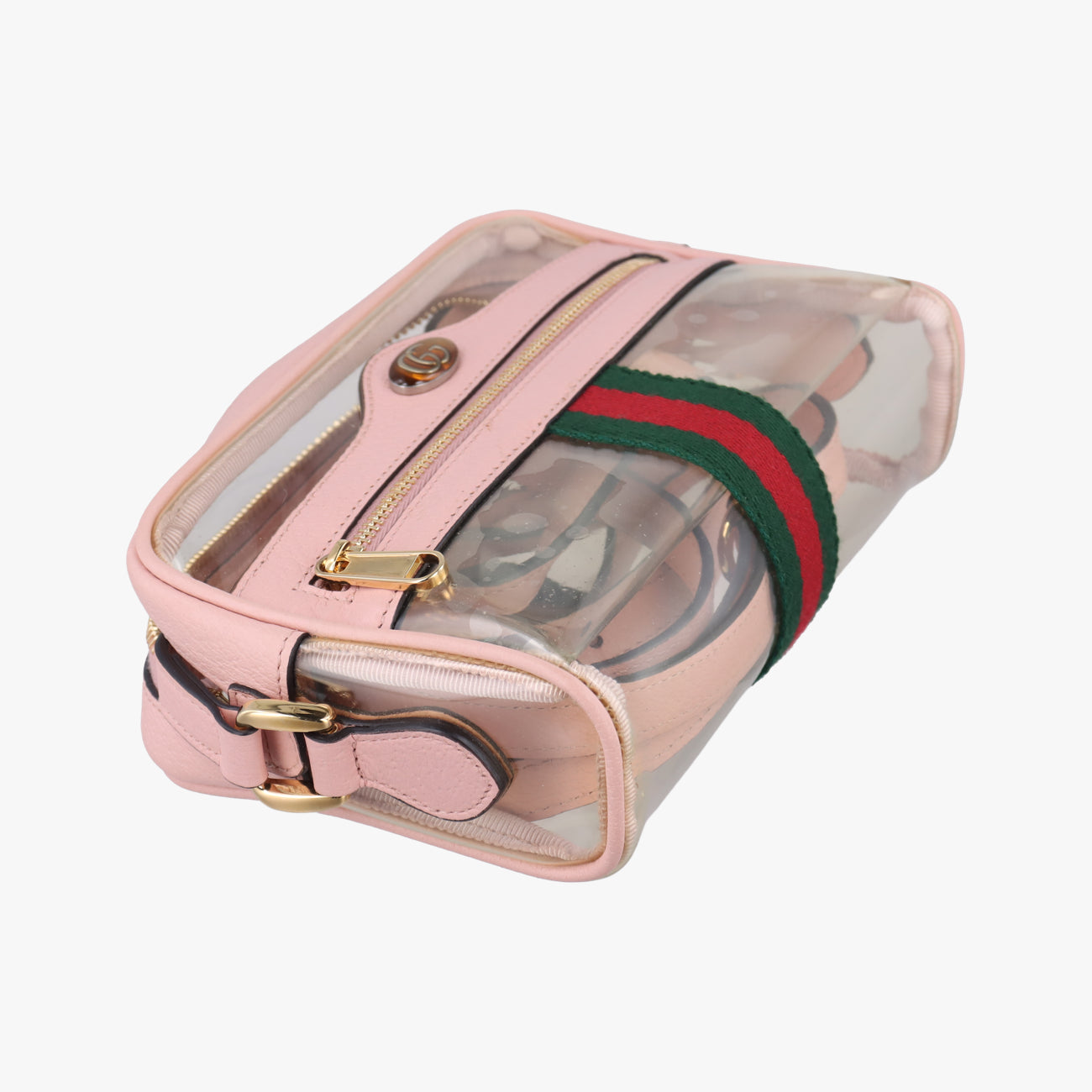 OPHIDIAPink×TransparentPVC coated canvas517350オフィディアピンク × クリアPVCコーティングキャンバス517350
