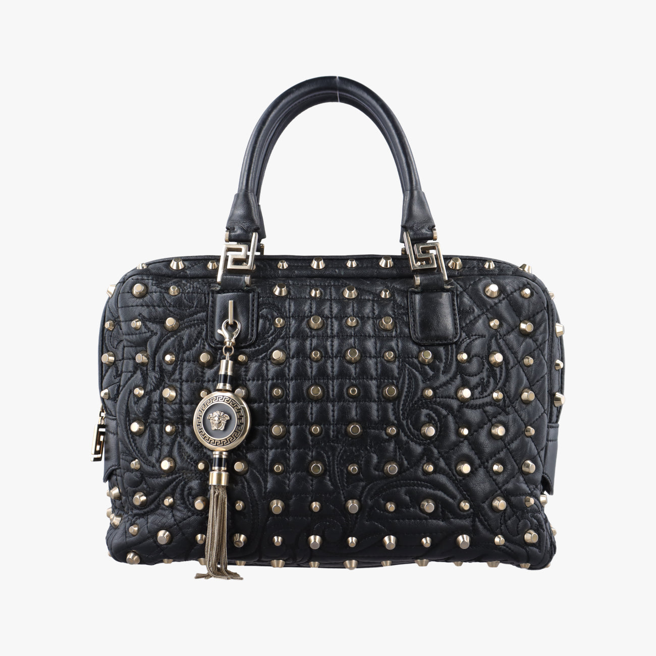 Medusa Nappa Barocco Quilted Studded VanitasBlackLeatherメデューサナッパバロックキルティングスタッズヴァニタスブラックレザー