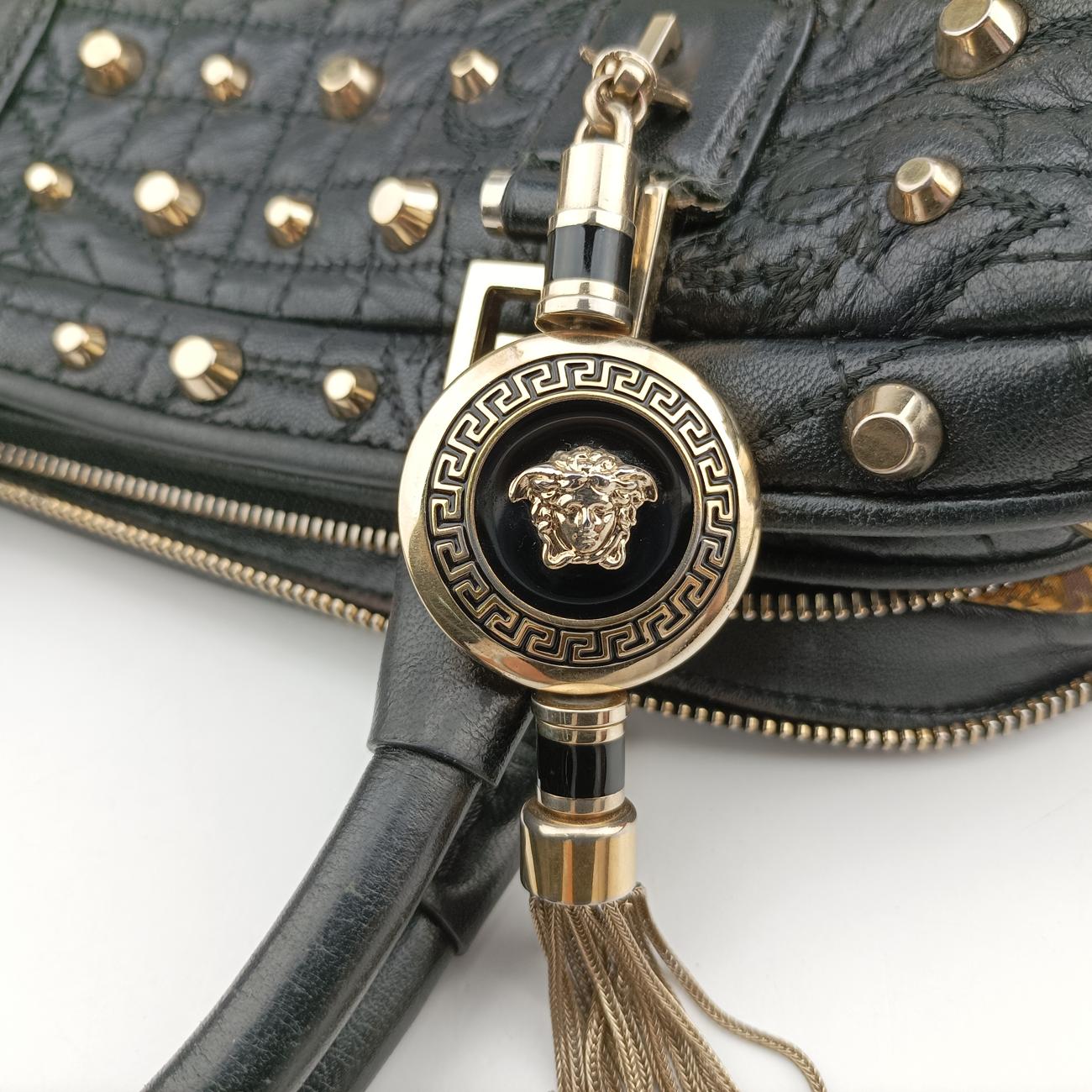 Medusa Nappa Barocco Quilted Studded VanitasBlackLeatherメデューサナッパバロックキルティングスタッズヴァニタスブラックレザー