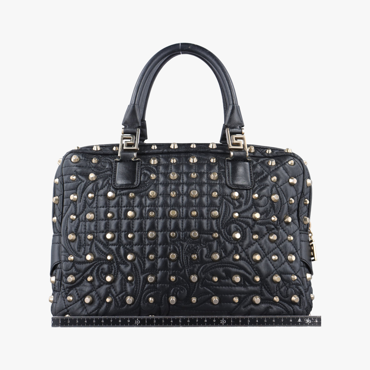Medusa Nappa Barocco Quilted Studded VanitasBlackLeatherメデューサナッパバロックキルティングスタッズヴァニタスブラックレザー