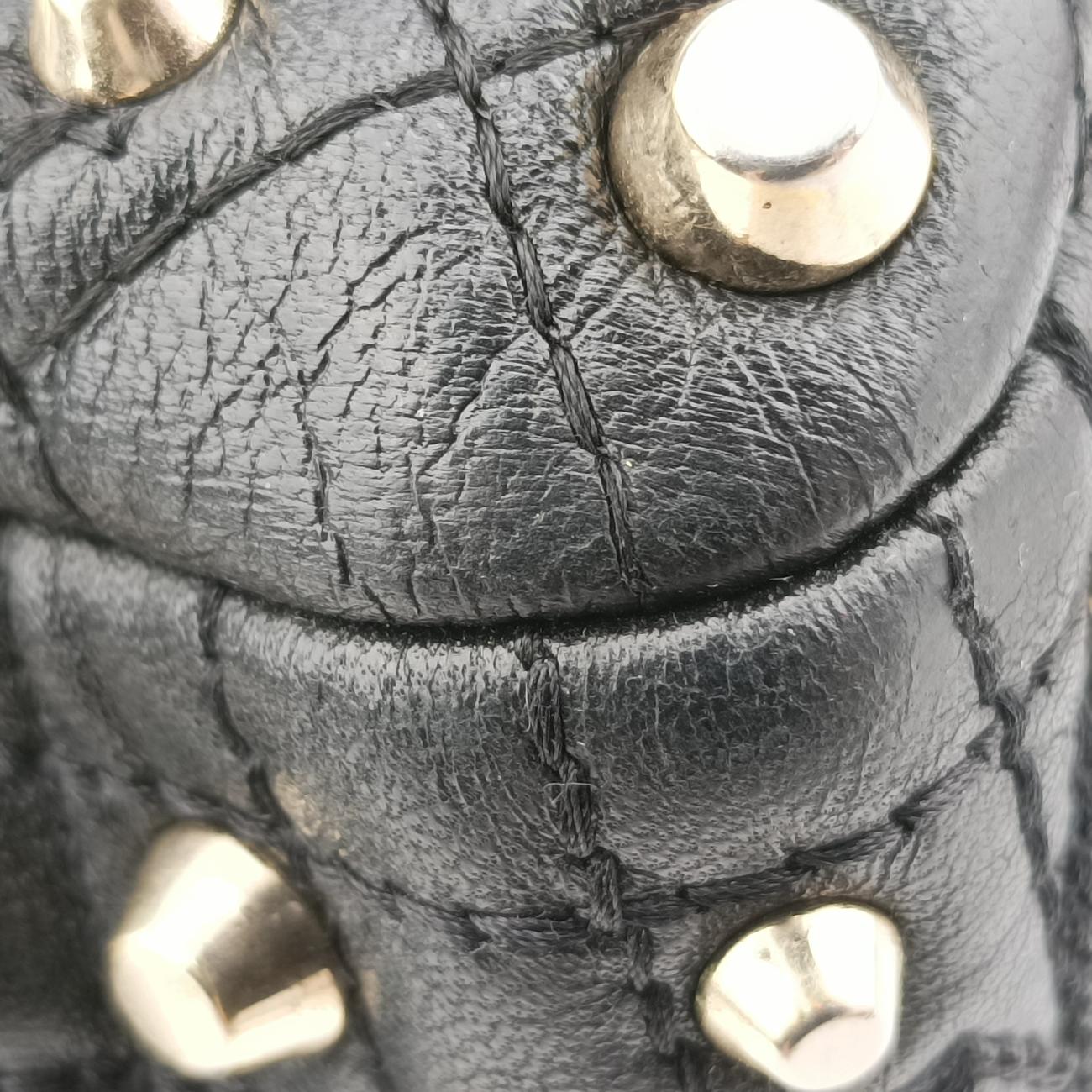 Medusa Nappa Barocco Quilted Studded VanitasBlackLeatherメデューサナッパバロックキルティングスタッズヴァニタスブラックレザー