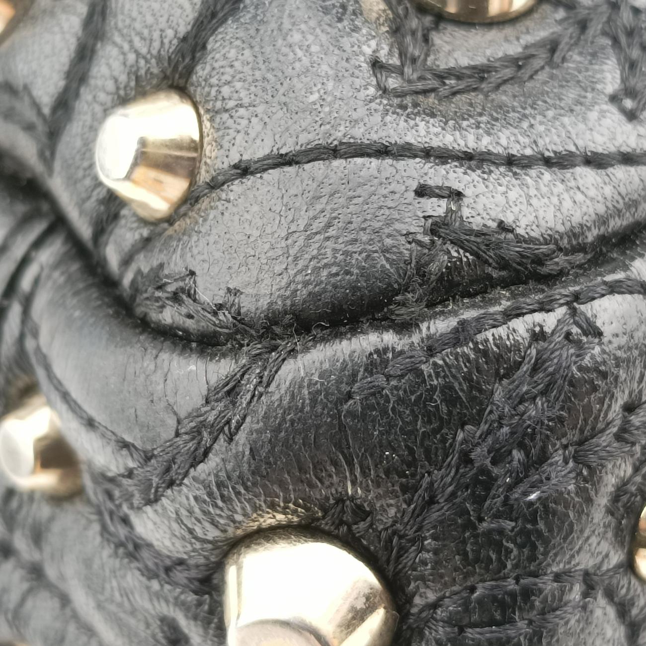 Medusa Nappa Barocco Quilted Studded VanitasBlackLeatherメデューサナッパバロックキルティングスタッズヴァニタスブラックレザー