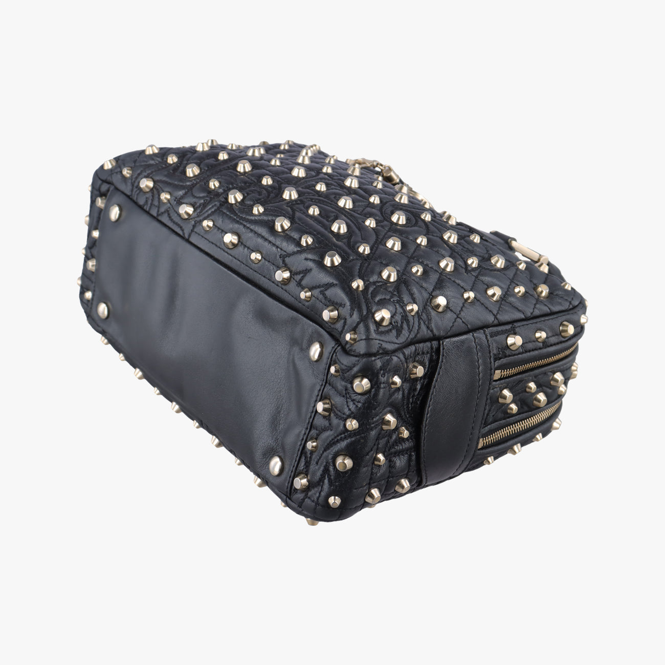 Medusa Nappa Barocco Quilted Studded VanitasBlackLeatherメデューサナッパバロックキルティングスタッズヴァニタスブラックレザー