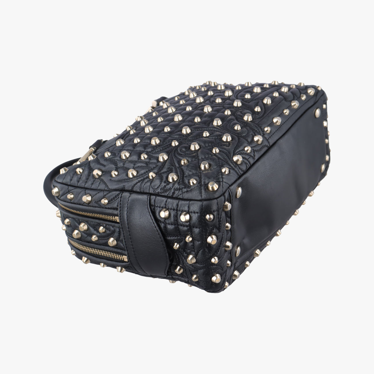 Medusa Nappa Barocco Quilted Studded VanitasBlackLeatherメデューサナッパバロックキルティングスタッズヴァニタスブラックレザー