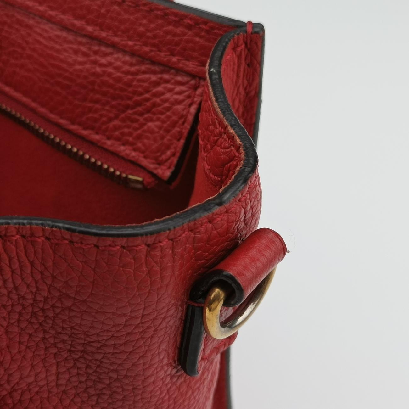 luggage nano shopperRedLeatherLot number unknownラゲージナノショッパーレッドレザー製番不明