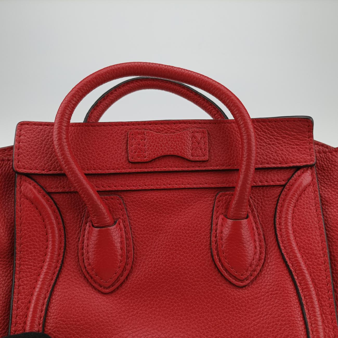 luggage nano shopperRedLeatherLot number unknownラゲージナノショッパーレッドレザー製番不明