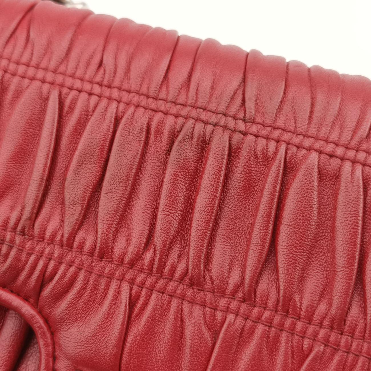 Nappa GaufreRedlambskin1BD140197/Bナッパ ゴーフルレッドラムスキン1BD140197/B