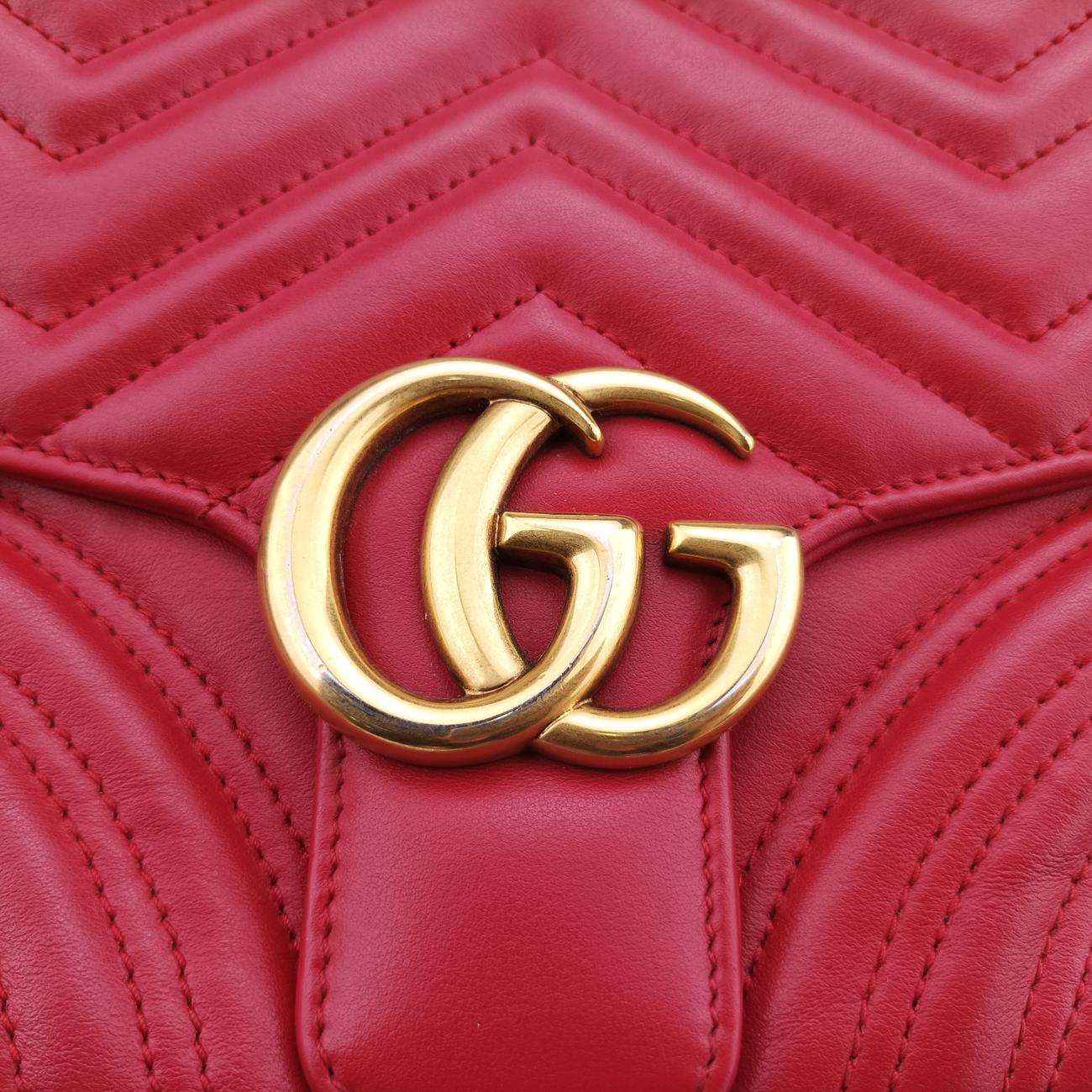 GG MarmontRedLeather498100C022796444GGマーモントレッドレザー498100C022796444