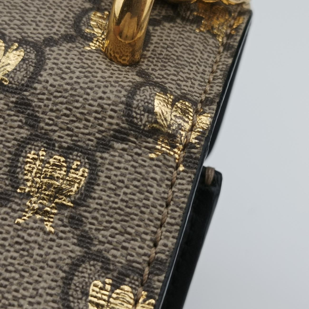 PadlockBeige x GoldenPVC coated canvas409487G029807862パドロックベージュ×ゴールドPVCコーティングキャンバス409487G029807862