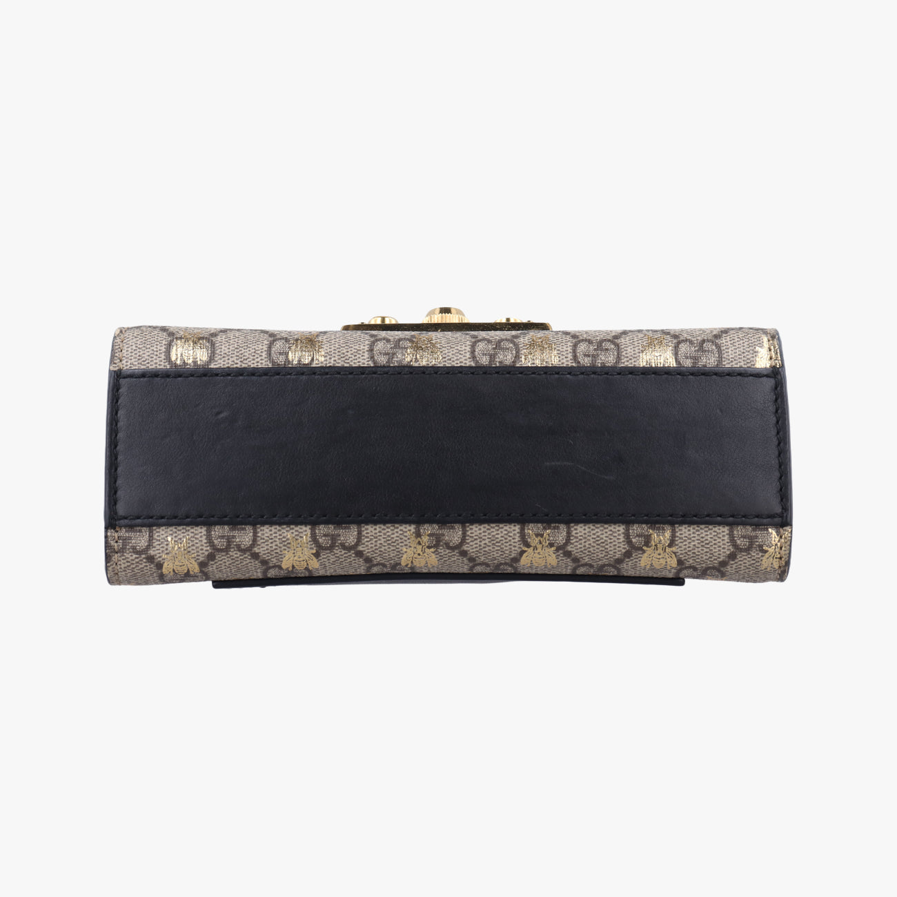 PadlockBeige x GoldenPVC coated canvas409487G029807862パドロックベージュ×ゴールドPVCコーティングキャンバス409487G029807862