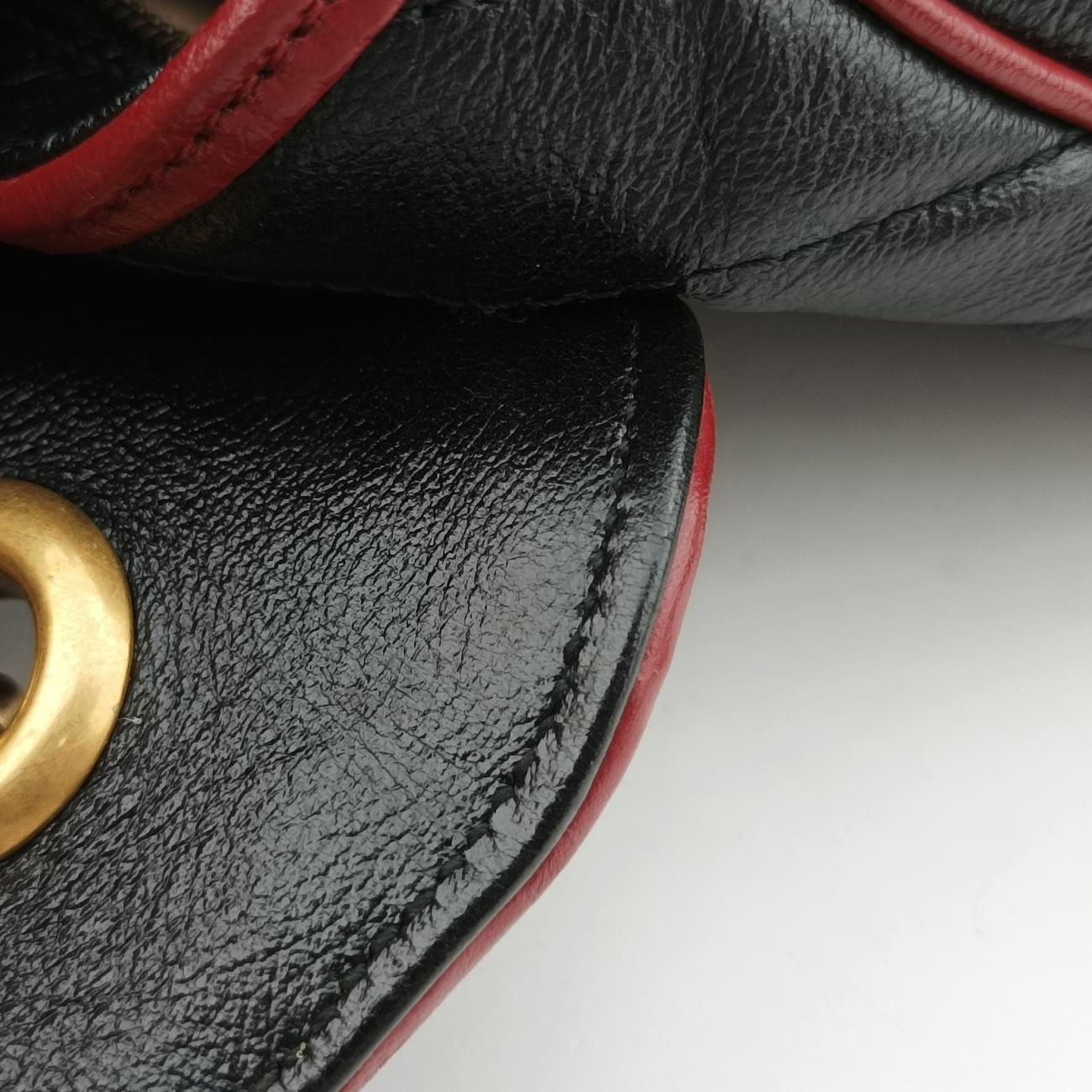 GG MarmontBlack x Beige x RedLeather443497C029517078GGマーモントブラック×ベージュ×レッドレザー443497C029517078