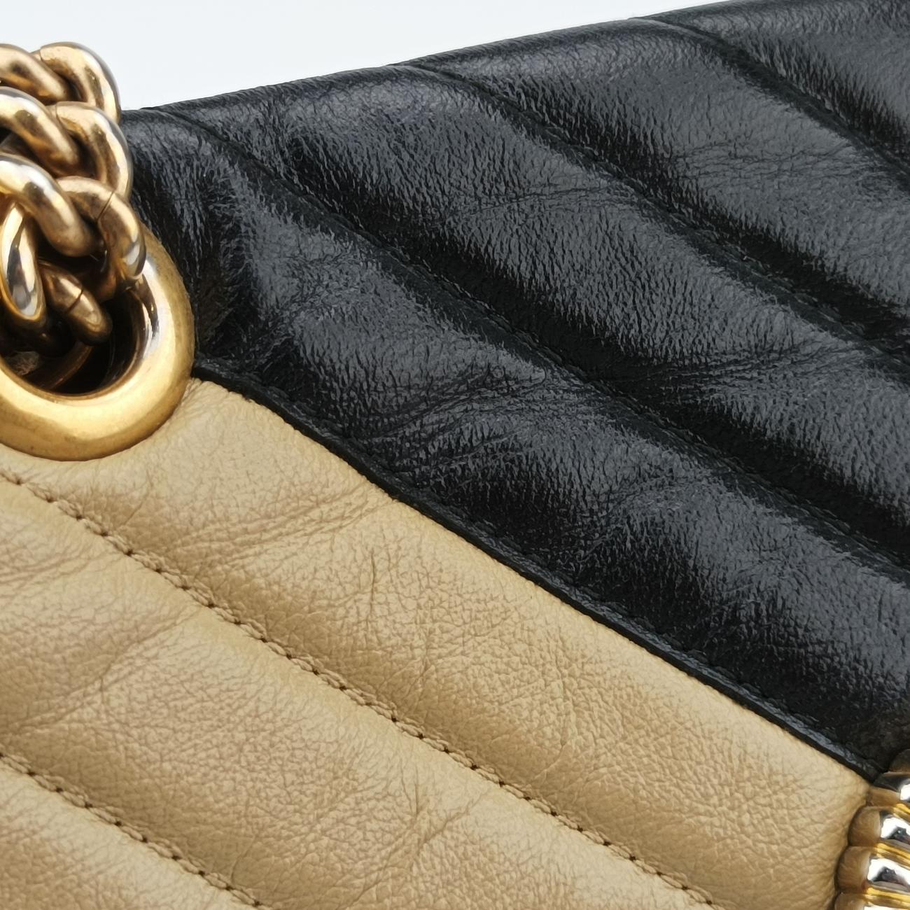 GG MarmontBlack x Beige x RedLeather443497C029517078GGマーモントブラック×ベージュ×レッドレザー443497C029517078