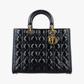 Lady DiorBlackPatent15-BO-1110 Cレディディオールブラックパテント15-BO-1110 C