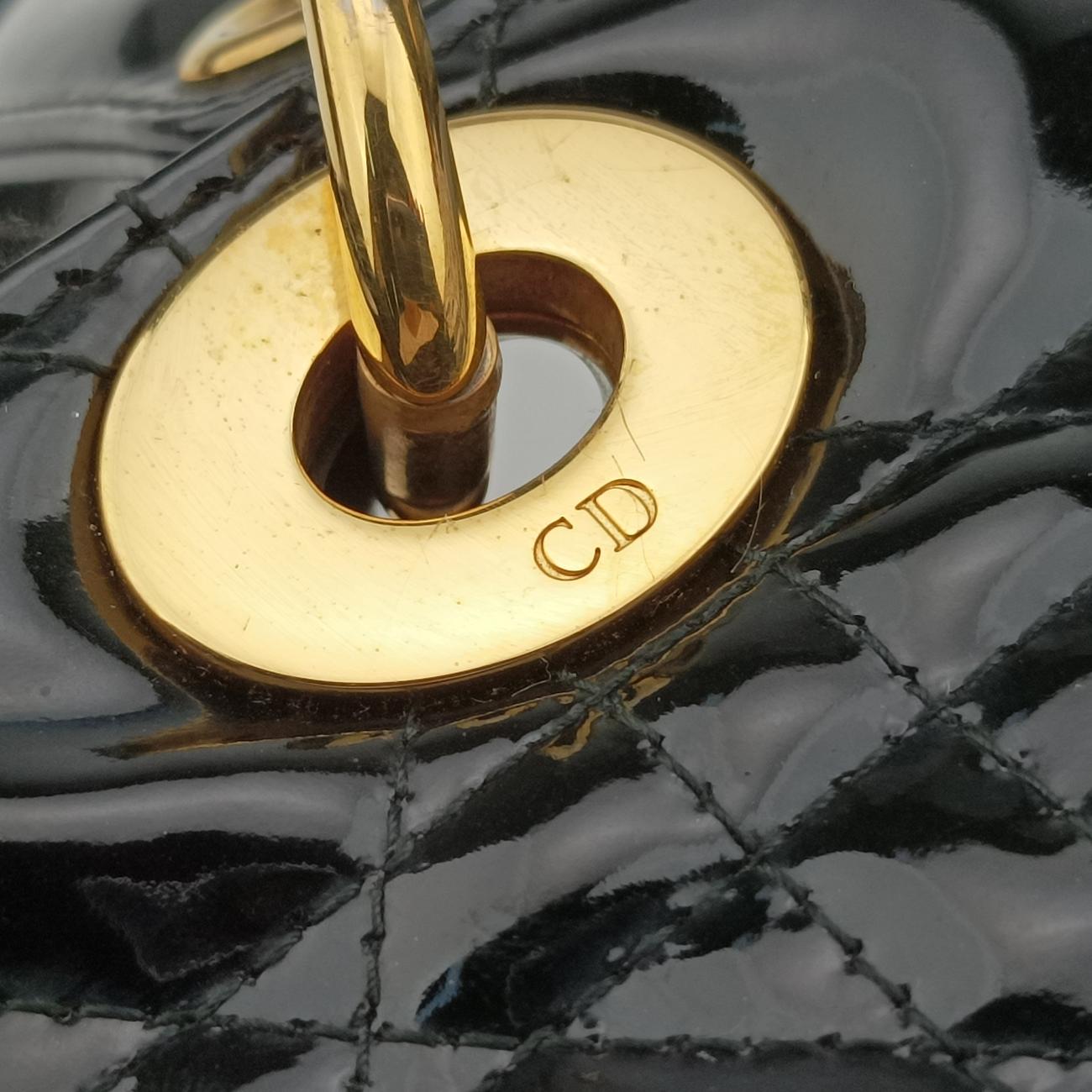 Lady DiorBlackPatent15-BO-1110 Cレディディオールブラックパテント15-BO-1110 C