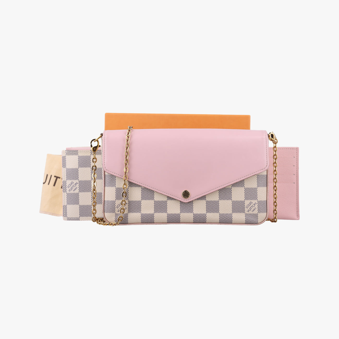 Pochette FeLICIEAZUR×Eau De RoseDamier CanvasN60235MI1148ポシェットフェリシーGMアズール×オードローズダミエキャンバスN60235MI1148