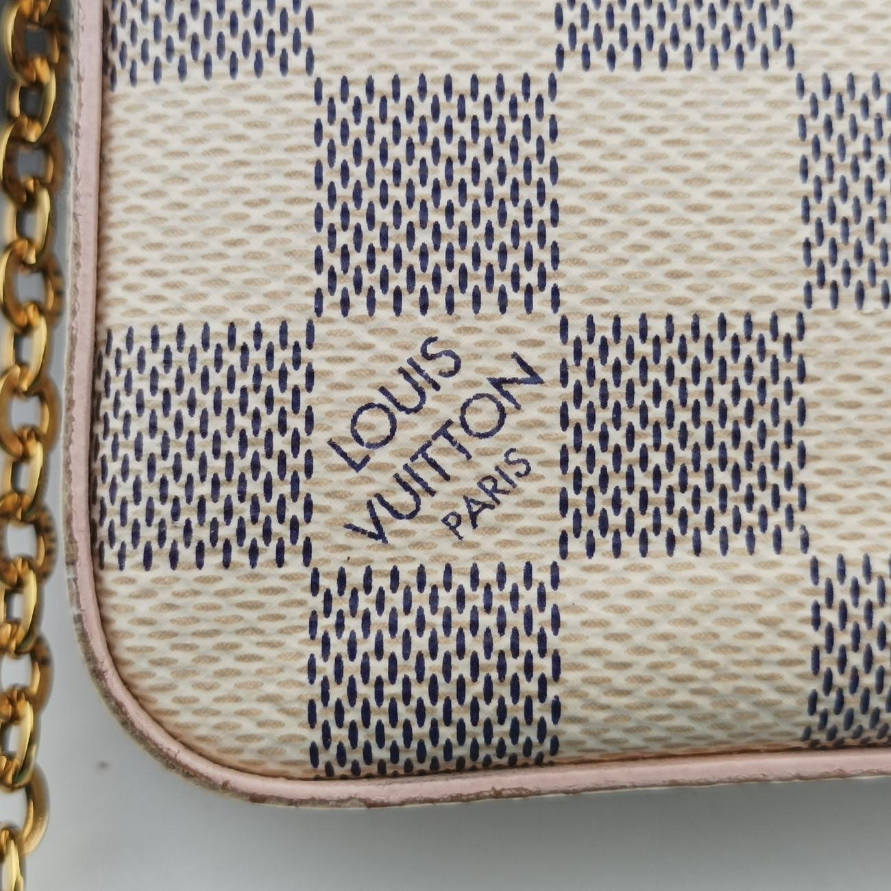 Pochette FeLICIEAZUR×Eau De RoseDamier CanvasN60235MI1148ポシェットフェリシーGMアズール×オードローズダミエキャンバスN60235MI1148