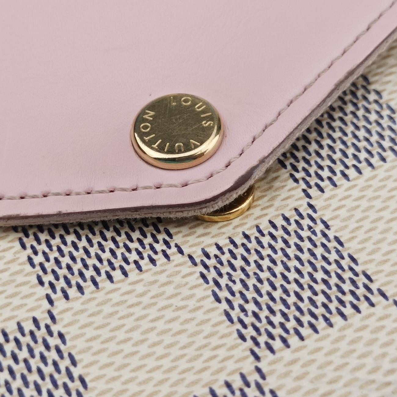 Pochette FeLICIEAZUR×Eau De RoseDamier CanvasN60235MI1148ポシェットフェリシーGMアズール×オードローズダミエキャンバスN60235MI1148