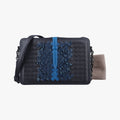 IntrecciatoBlue x Navy x BlacklambskinB06104607Bイントレチャートブルー×ネイビー×ブラックラムスキンB06104607B