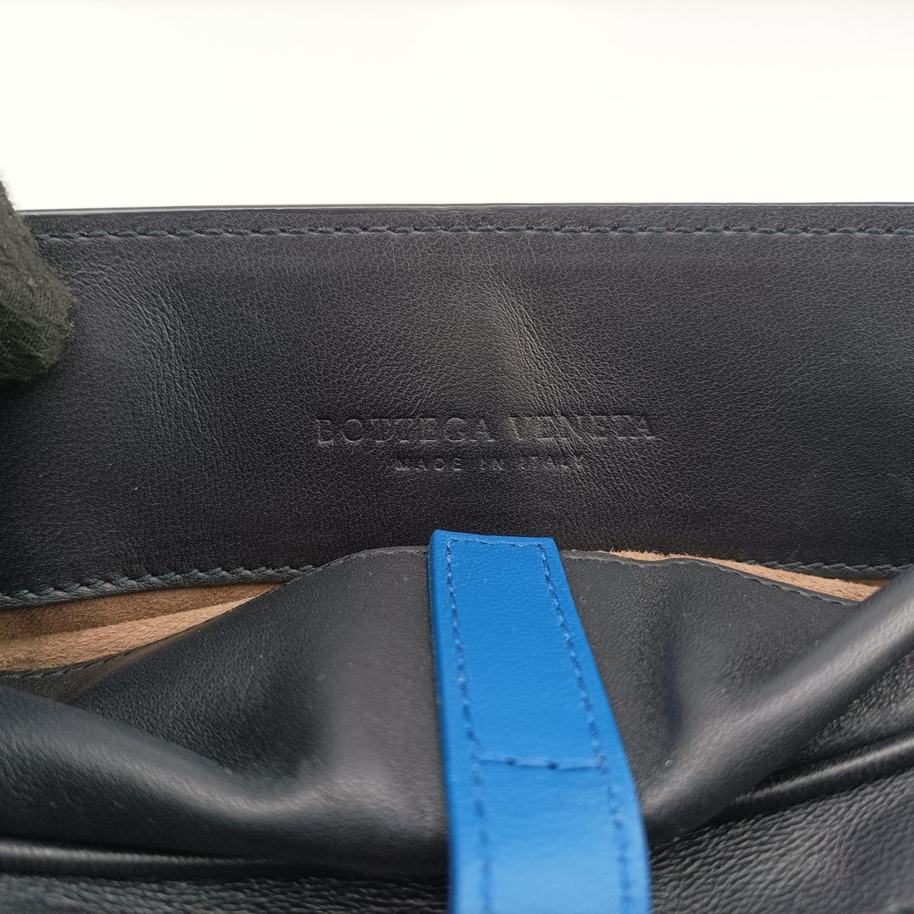 IntrecciatoBlue x Navy x BlacklambskinB06104607Bイントレチャートブルー×ネイビー×ブラックラムスキンB06104607B